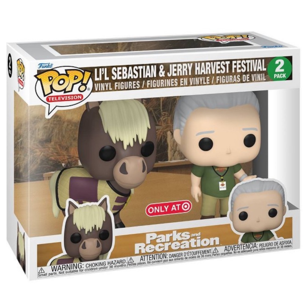 NIB Exclusive Parks and Recreation Li’l Sebastian and Jerry 2-Pack Funko Pop set - Picture 1 of 2